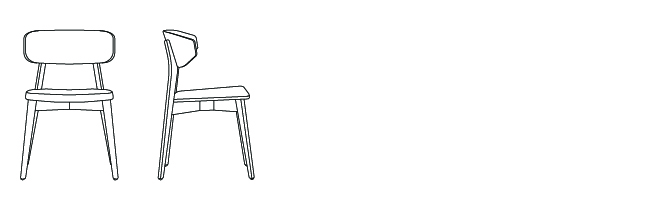 27391 – Armless Chair, with Comfort Back