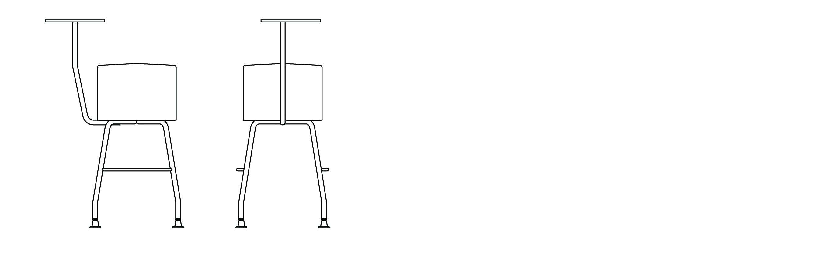47481 – Bar Stool, with Writing Tablet