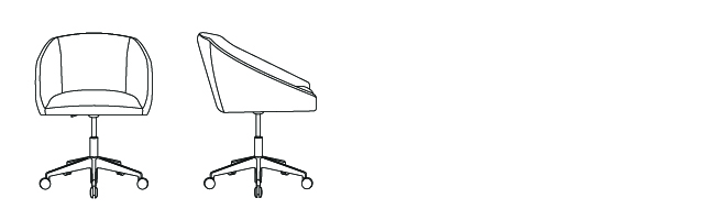 32323 – Armless Chair, with Swivel Base