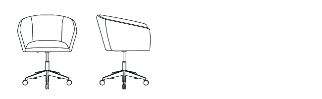 32327 – Arm Chair, with Swivel Base