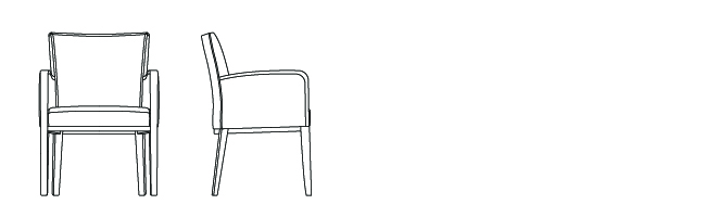 00931 – Arm Chair, with Upholstered Arms & Back