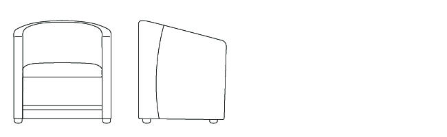 9820 – Lounge Chair, with Shelf