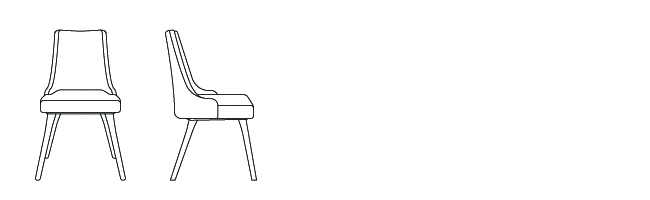 37630 – Armless Chair, with Square Four Leg Wood Base