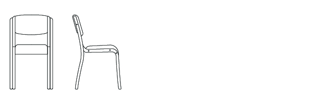 SA03 - Stacking Chair, Armless