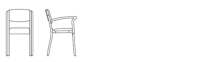 SA03A - Stacking Chair, with Arms
