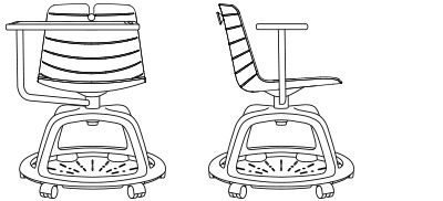 6467 – Book Basket Base, with Writing Tablet