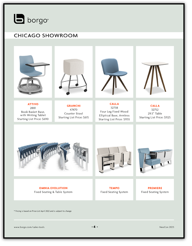 Borgo - Sales Tools - Chicago Showroom