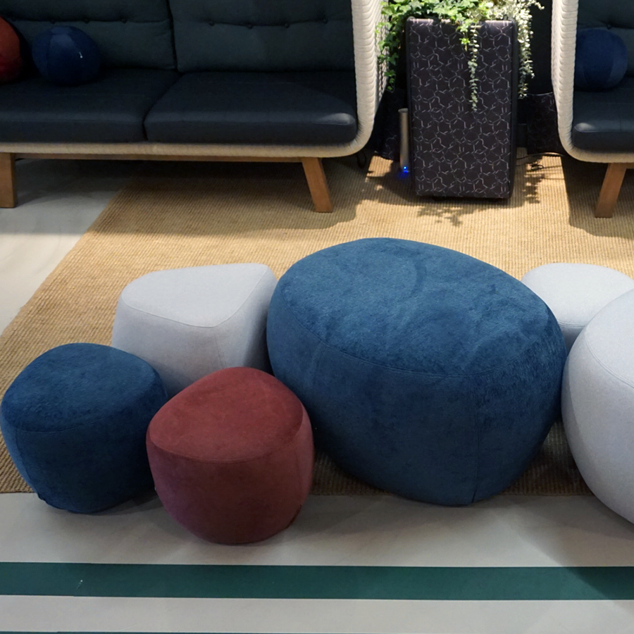 Borgo showroom seating and upholstery details
